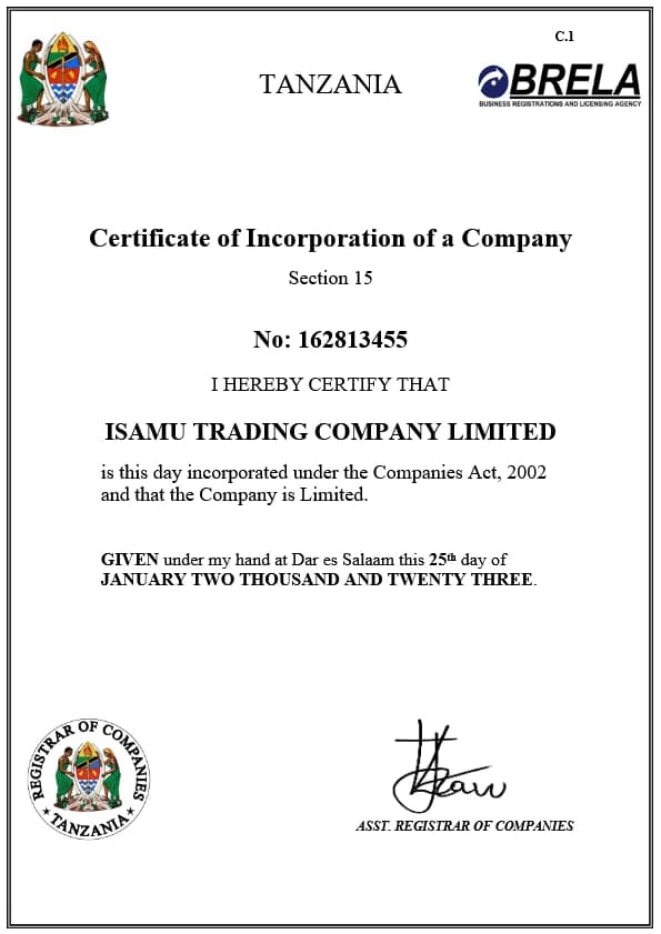 Certificate of Incorporation